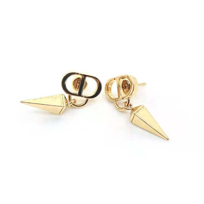 Dior Women Petit CD Earrings Gold-Finish Metal