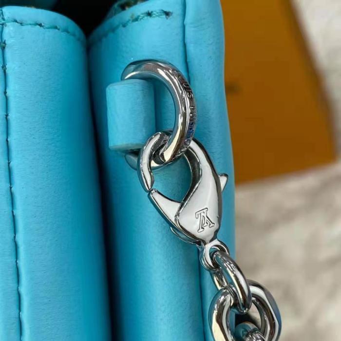 Louis Vuitton LV Women Pochette Coussin Green Monogram Embossed Lambskin