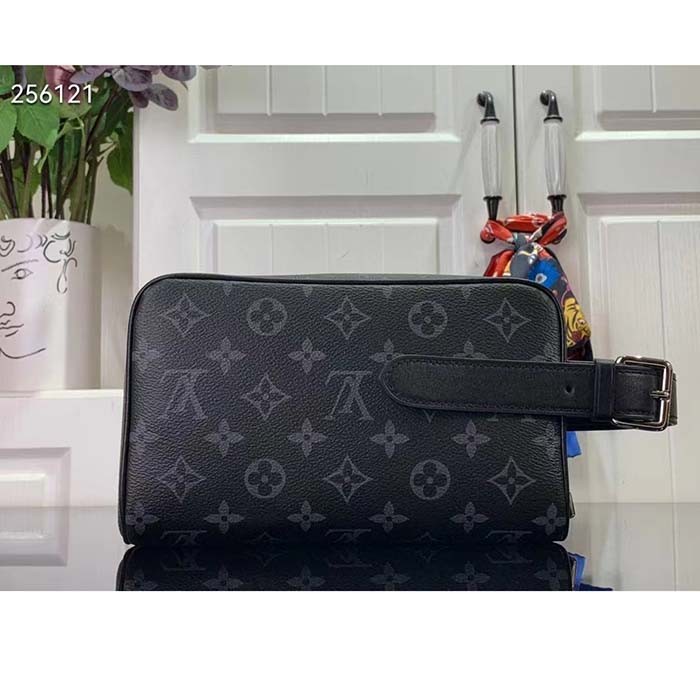 Louis Vuitton Unisex LV Locker Dopp Kit Monogram Eclipse Coated Canvas M83113