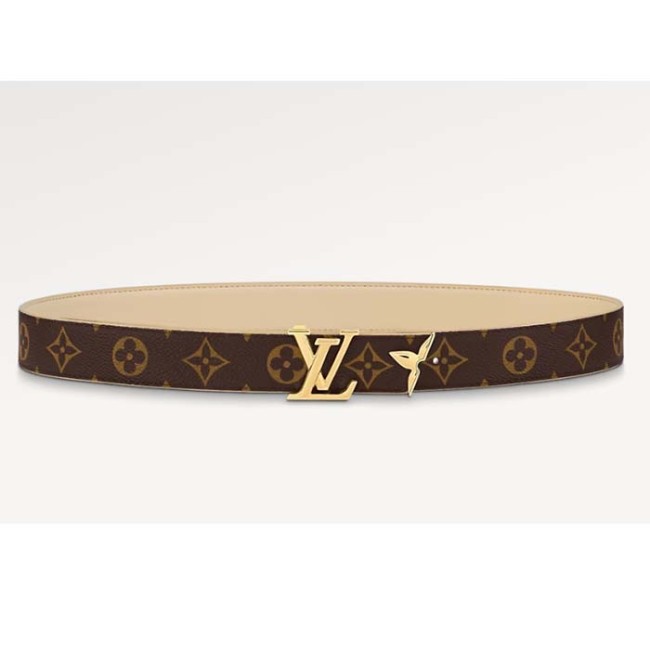 Louis Vuitton Unisex LV Pretty LV 30 MM Reversible Belt Monogram Canvas Quartz Leather