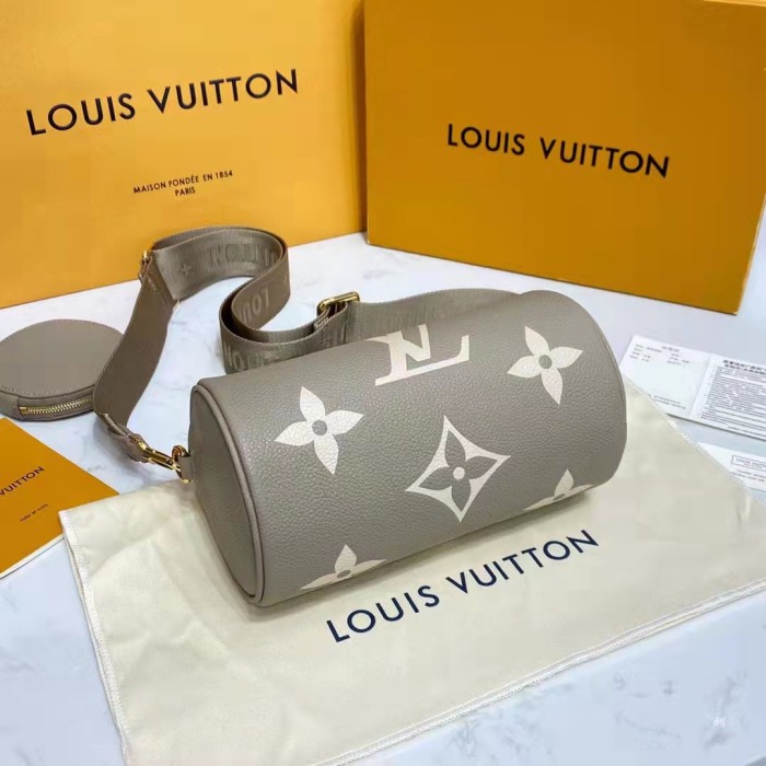 Louis Vuitton Women Papillon BB Dove Cream Embossed Supple Grained Cowhide Leather