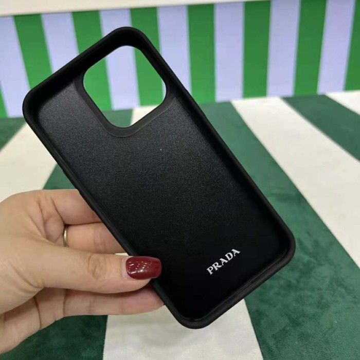 Prada Wome Saffiano Cover for IPhone-Black