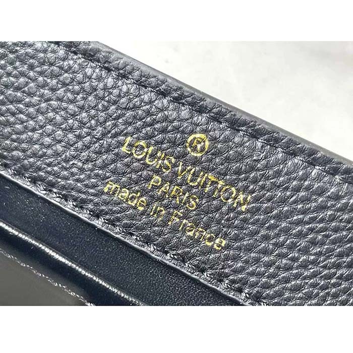 Louis Vuitton Women LV Capucines East-West Mini Black Matte Calfskin M23955