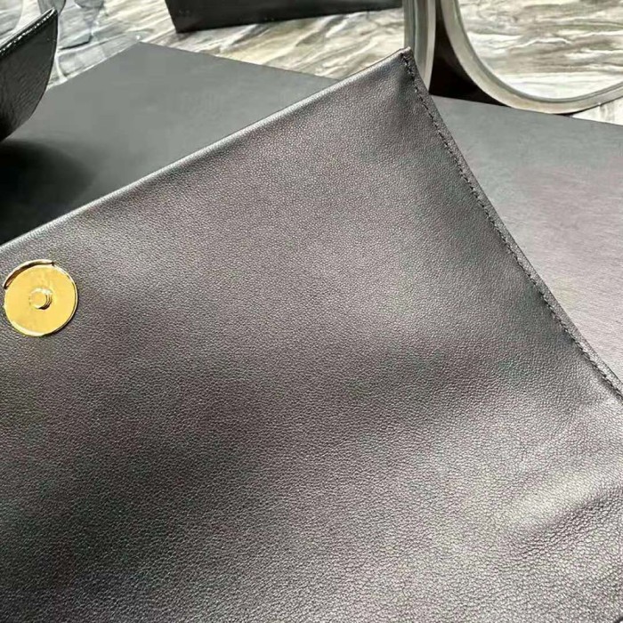 Saint Laurent YSL Women Kate Reversible Chain Bag in Suede and Crocodile-Embossed Leather