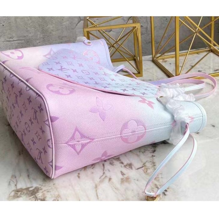 Louis Vuitton Women Neverfull MM Tote Sunrise Pastel Monogram Coated Canvas