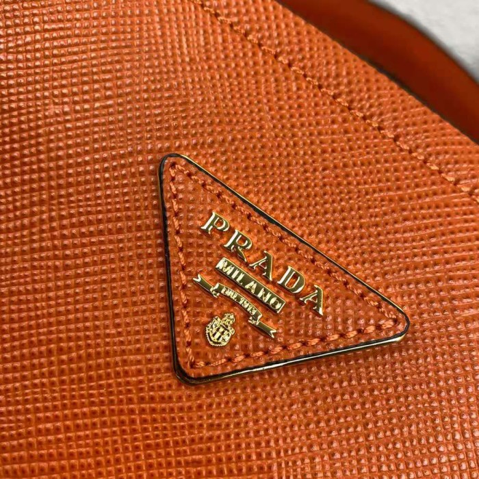 Prada Women Medium Saffiano Leather Prada Matinee Bag-Orange