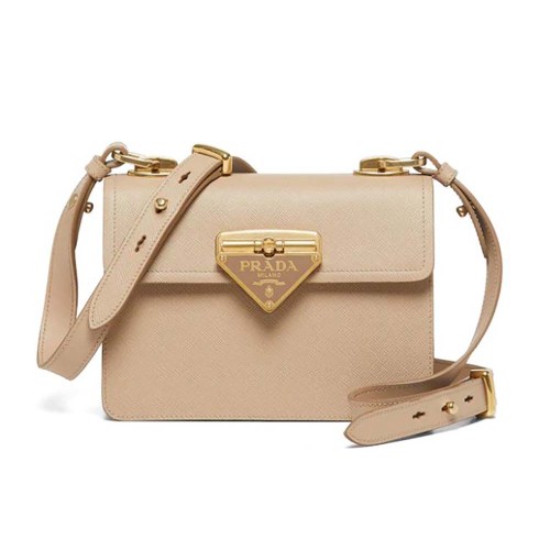 Prada Women Saffiano Leather Prada Symbole Bag-Pink