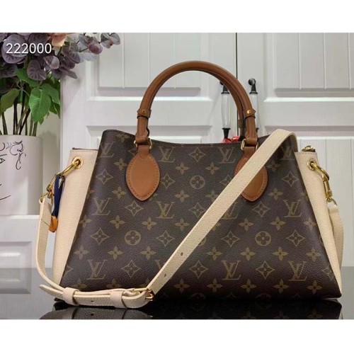 Louis Vuitton LV Women Vendôme MM Cream Monogram Coated Canvas Cowhide Leather