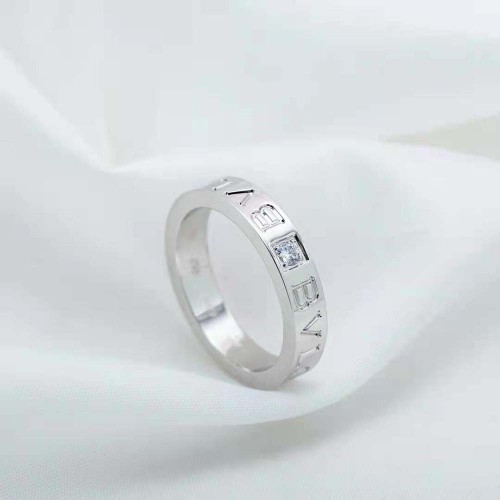 Bvlgari Women Bvlgari Bvlgari Ring 18 KT White Gold Ring with Diamond