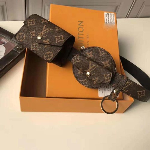Louis Vuitton LV Unisex Daily Multi Pocket 30mm Belt-Brown