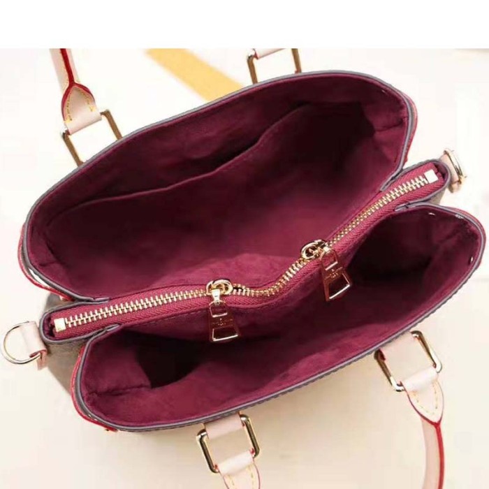 Louis Vuitton LV Women Open Handbag BB in Monogram Canvas-Brown