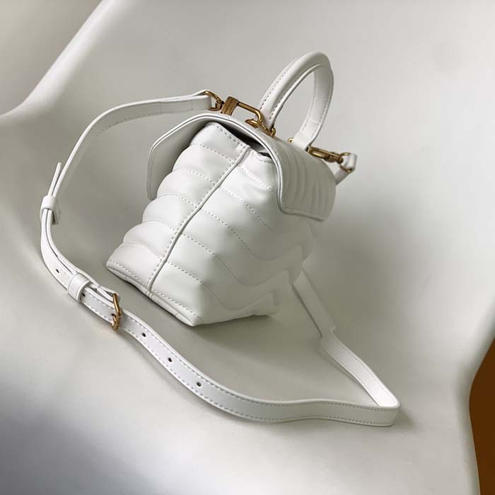 Louis Vuitton LV Women Hold Me Top-Handle Bag White Smooth Cowhide Leather