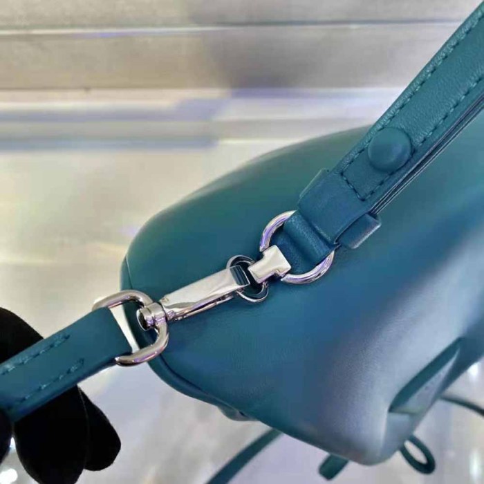 Prada Women Padded Nappa Leather Handbag-Lime