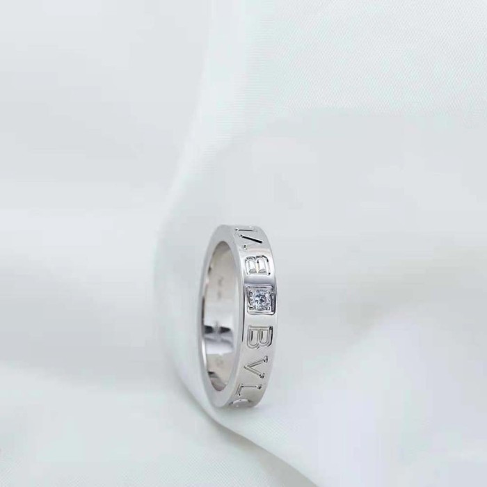 Bvlgari Women Bvlgari Bvlgari Ring 18 KT White Gold Ring with Diamond
