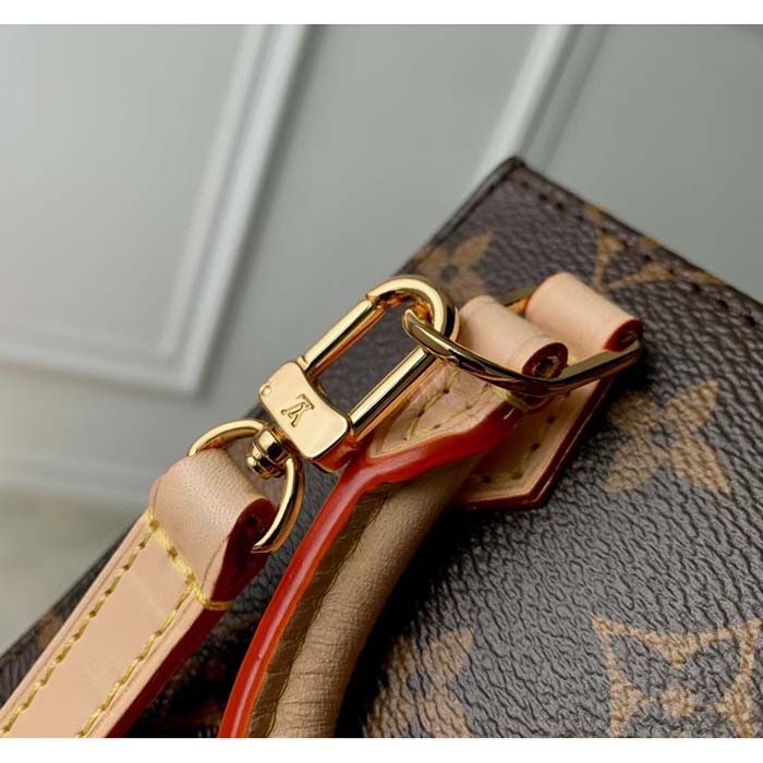 Louis Vuitton Women LV x YK Petit Sac Plat Monogram Coated Canvas Pumpkin Print