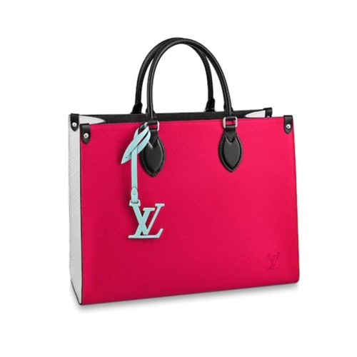 Louis Vuitton LV Women Onthego MM Tote Bag Epi Grained Leather