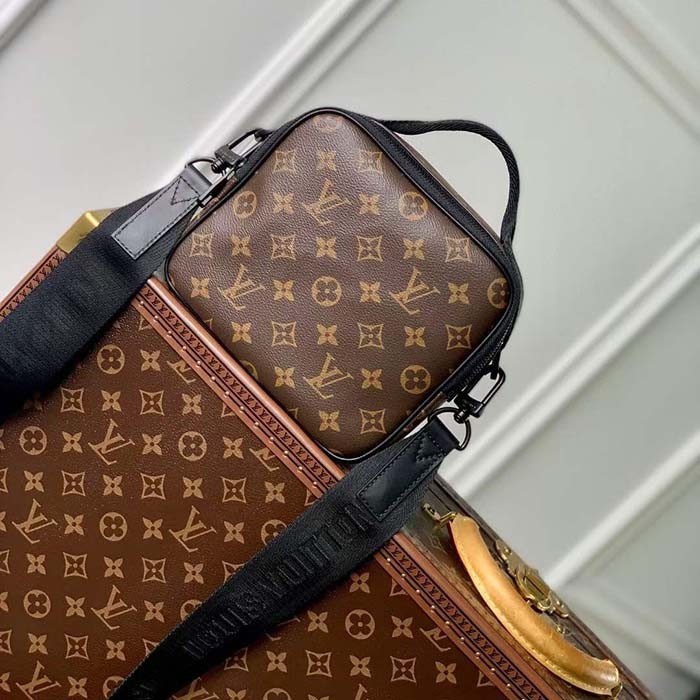 Louis Vuitton Unisex LV Quest Messenger Monogram Macassar Coated Canvas Cowhide-Leather M46973