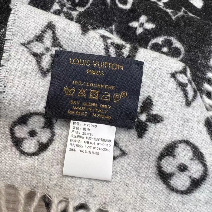 Louis Vuitton Unisex LV Game On Scarf Black Allover Monogram MP2907
