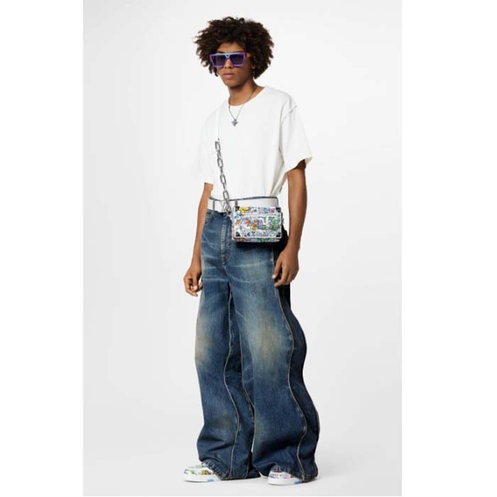 Louis Vuitton Unisex Mini Soft Trunk Black Silver Monogram Eclipse Coated Canvas