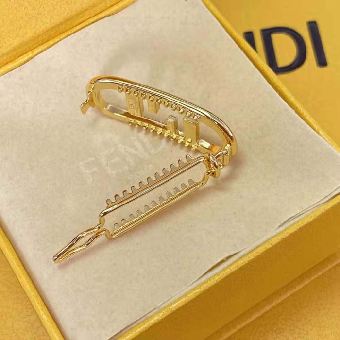 Fendi Women Hair Clip with Fendi O’Lock Motif