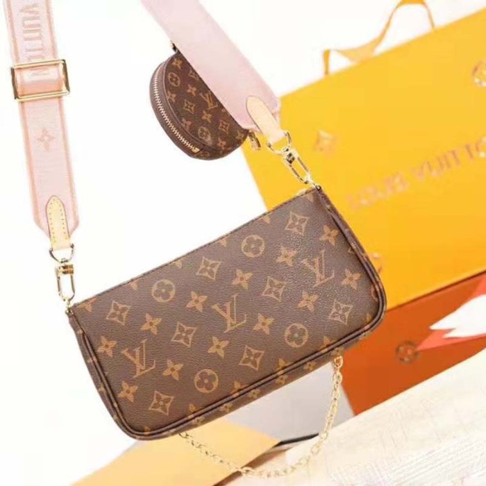 Louis Vuitton LV Women Multi Pochette Accessoires in Monogram Canvas-Pink