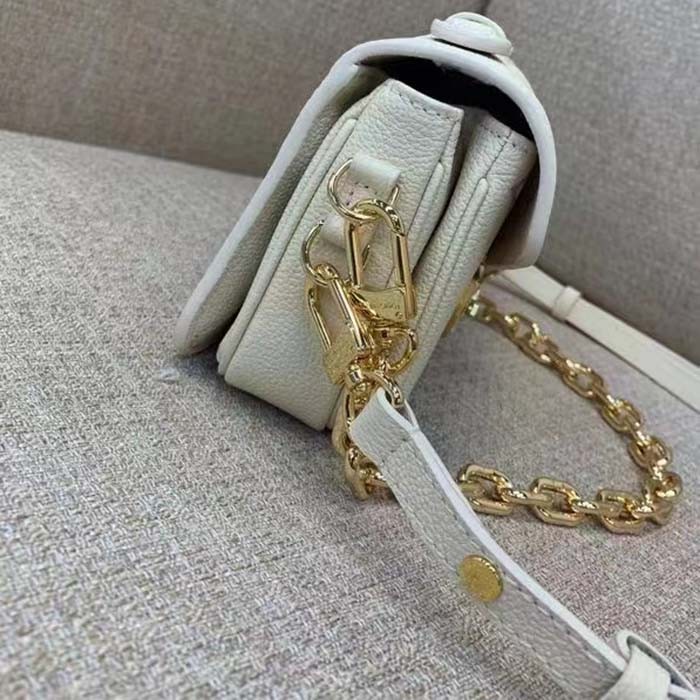 Louis Vuitton LV Women Pochette Métis East West Bag Latte Bubble Tea Purple Embossed Grained Cowhide Leather