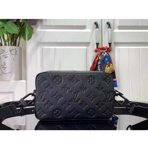 Louis Vuitton Unisex LV Alpha Wearable Wallet Monogram Shadow Cowhide Leather Black