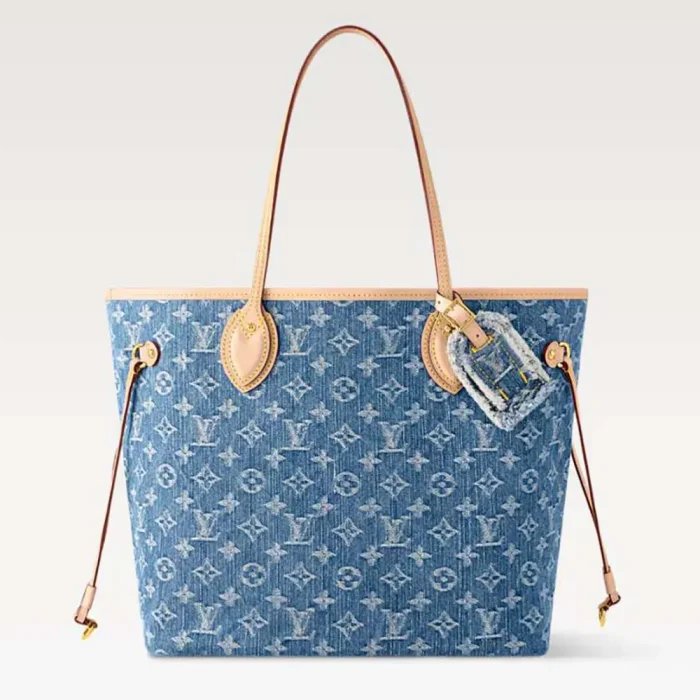 Louis Vuitton LV Women Neverfull MM Monogram Denim M13192