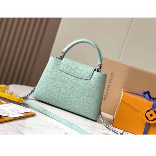 Louis Vuitton LV Women Capucines BB Topaz Blue Taurillon Leather Cowhide Lining