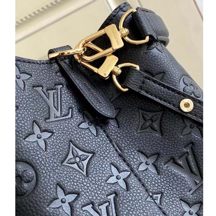 Louis Vuitton LV Women NéoNoé MM Bucket Black Embossed Monogram Empreinte Grained Cowhide