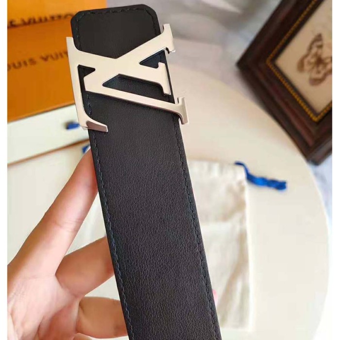 Louis Vuitton LV Unisex LV Initiales 40mm Reversible Belt-Black