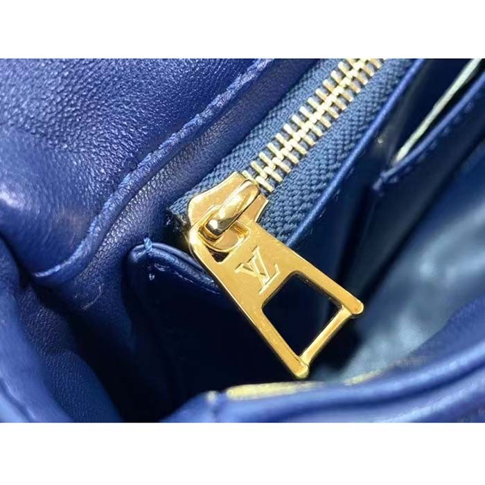 Louis Vuitton LV Women GO-14 MM Navy Blue Lamb Leather Cowhide Leather