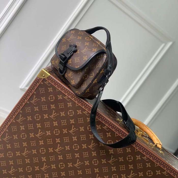 Louis Vuitton Unisex LV Quest Messenger Monogram Macassar Coated Canvas Cowhide-Leather M46973