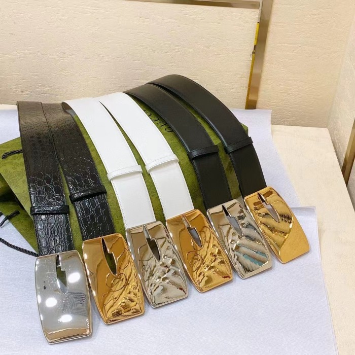 Gucci Unisex GG Wide Belt Retro G Buckle Black Patent Leather 4.8 CM Width