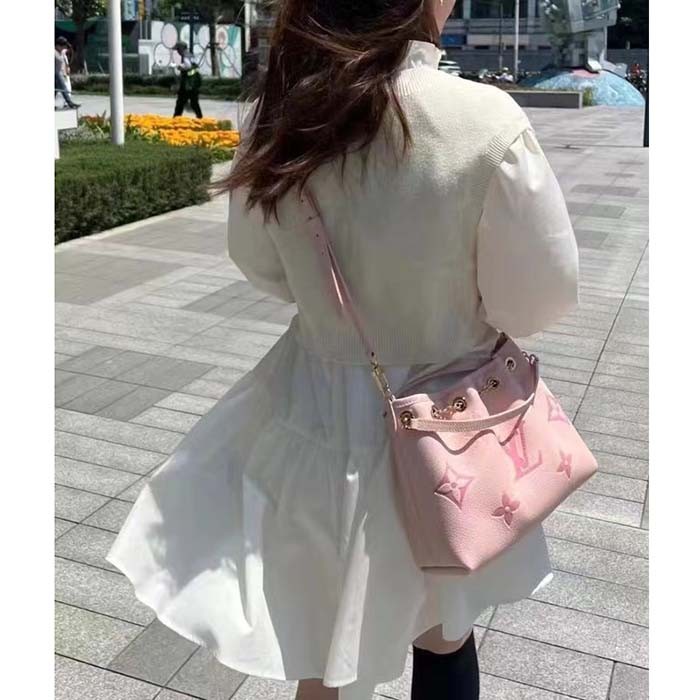 Louis Vuitton LV Women Summer Bundle Dégradé Rose Pink Embossed Supple Cowhide Leather