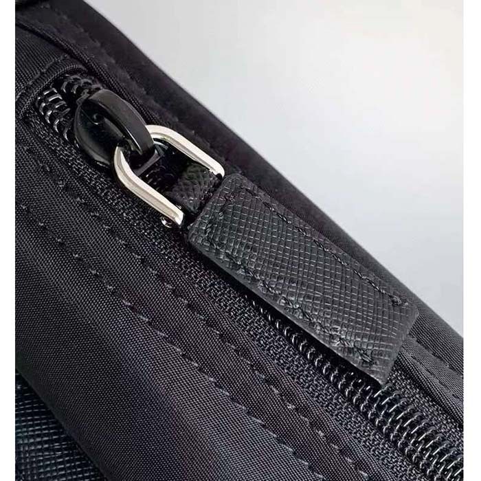 Prada Unisex Re-Nylon Bag Black Zipped Pocket Metal Hardware Zipper Closure