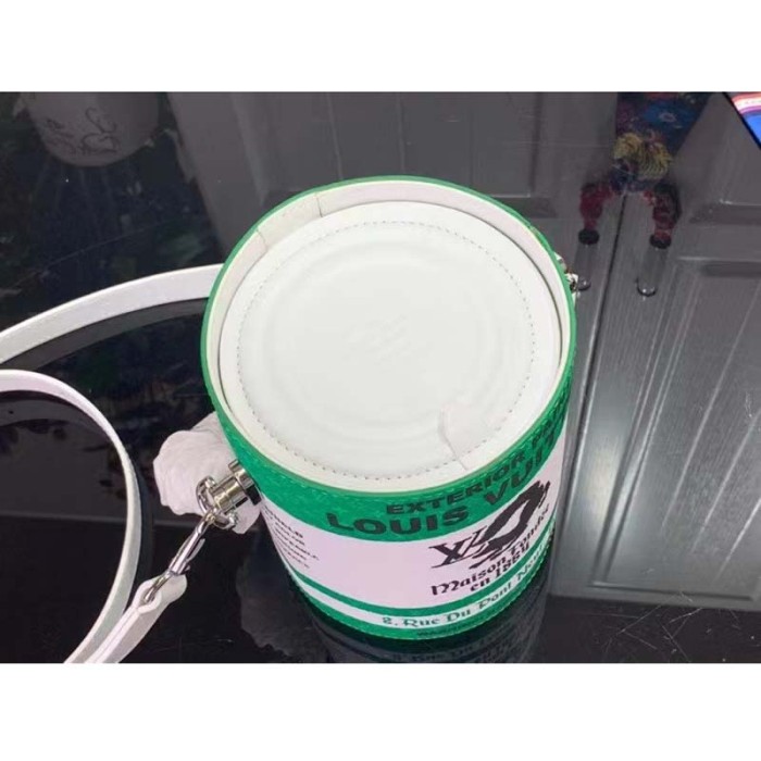 Louis Vuitton Unisex LV Paint Can Green Coated Canvas Cowhide Leather