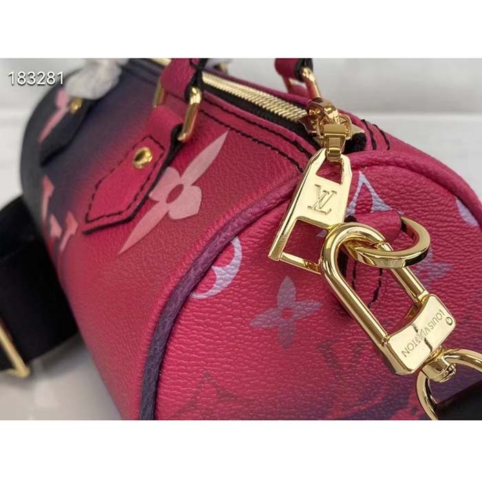 Louis Vuitton LV Women Papillon BB Handbag Midnight Fuchsia Monogram Coated Canvas