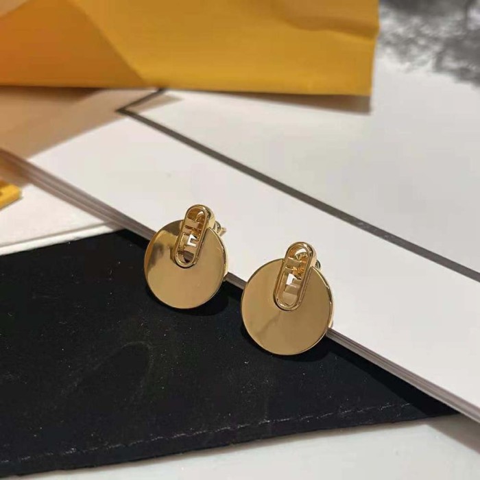 Fendi Women O Lock Earrings Gold-Colored