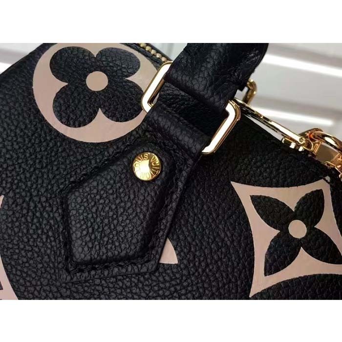 Louis Vuitton Women LV Speedy Bandoulière 20 Black Cowhide Leather M47048