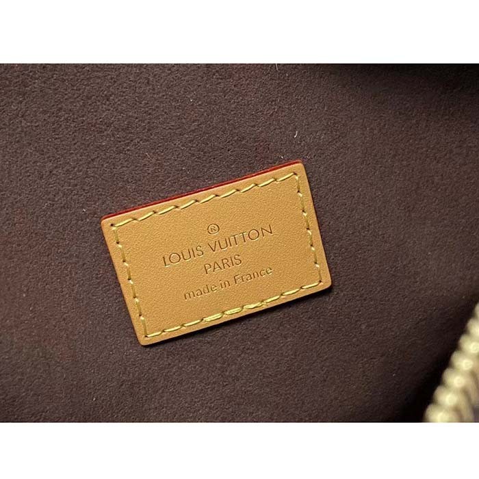 Louis Vuitton LV Women Side Trunk MM Monogram Coated Canvas Cowhide Leather