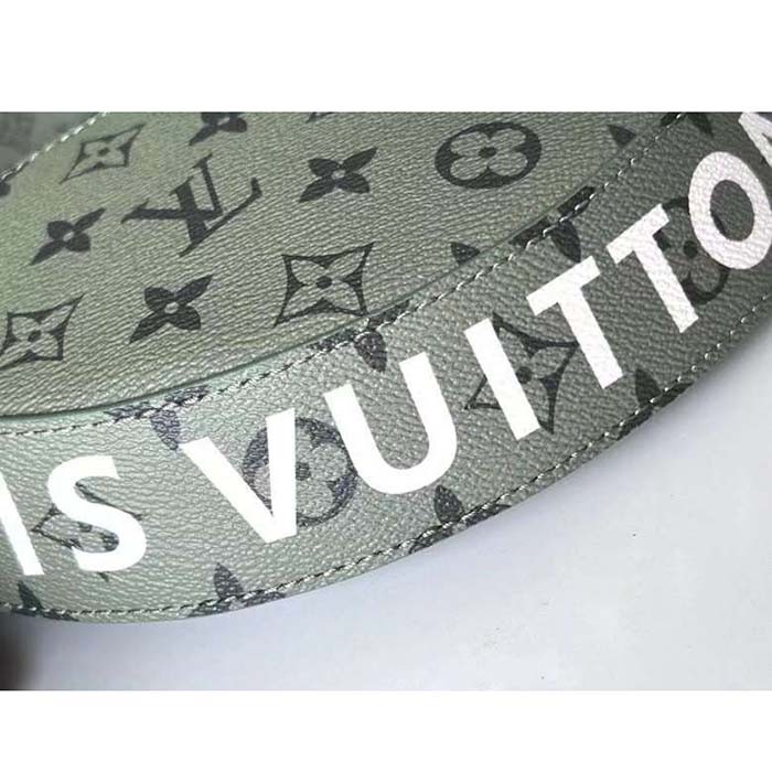 Louis Vuitton Unisex LV Moon Crossbody Khaki Green Vermillion Red Monogram Canvas M23838