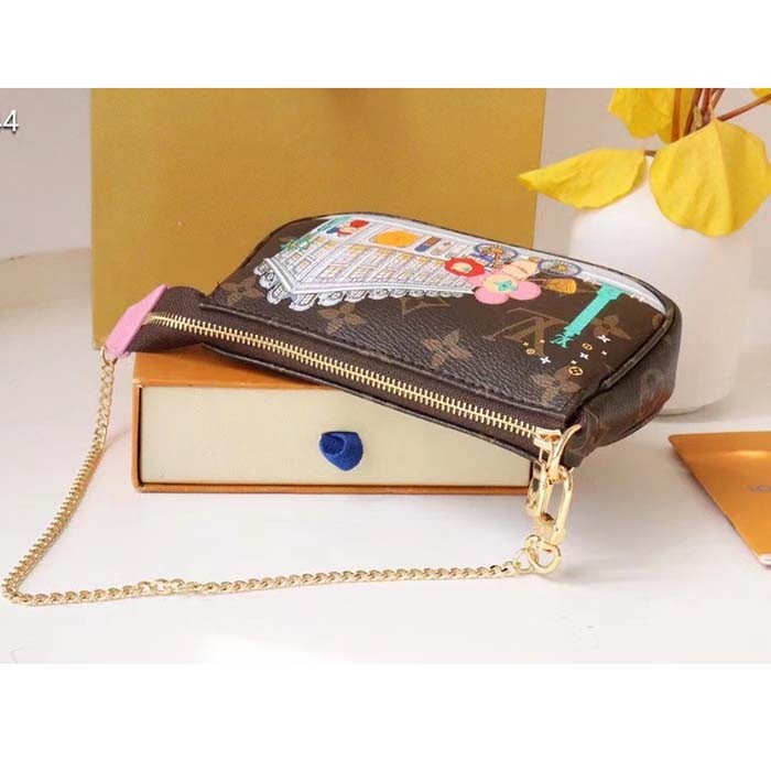 Louis Vuitton LV Women Mini Pochette Accessoires in Monogram Coated Canvas