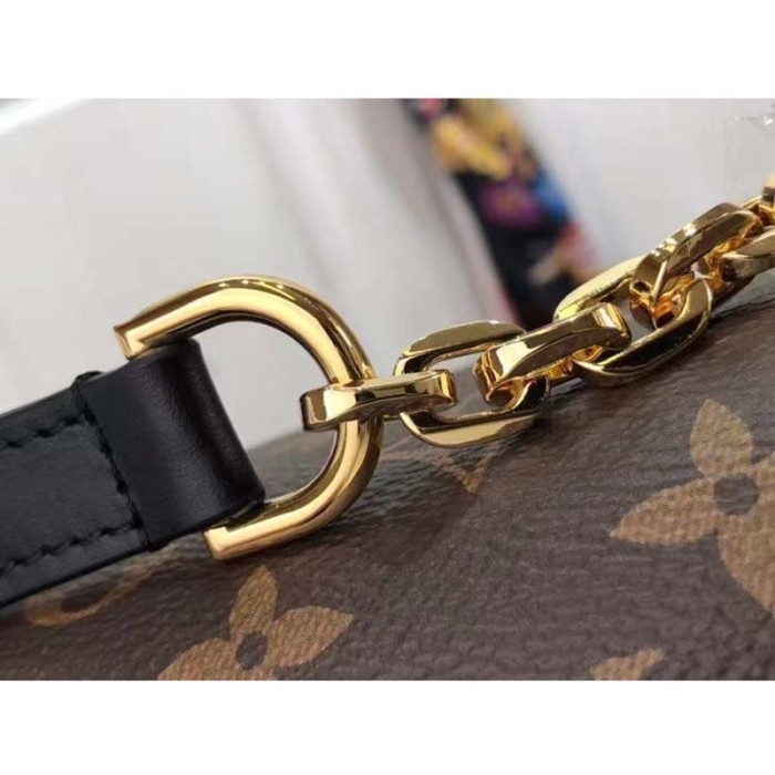 Louis Vuitton LV Women Marceau Black Monogram Coated Canvas Cowhide Leather