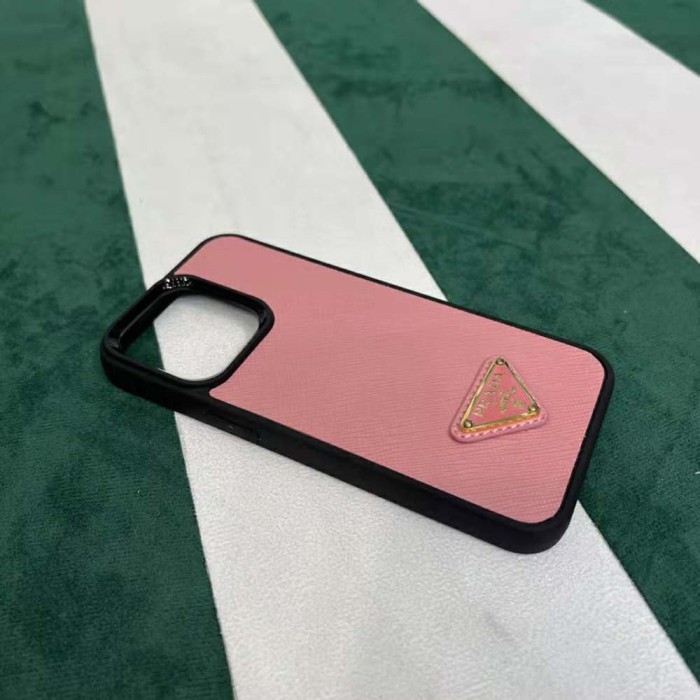 Prada Wome Saffiano Cover for IPhone 12 Mini-Pink
