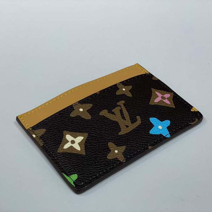 Louis Vuitton Unisex LV Card Holder Chocolate Monogram Craggy Coated Canvas M83348