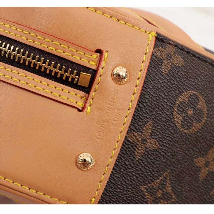 Louis Vuitton LV Women Valisette PM Handbag in Monogram Canvas-Brown
