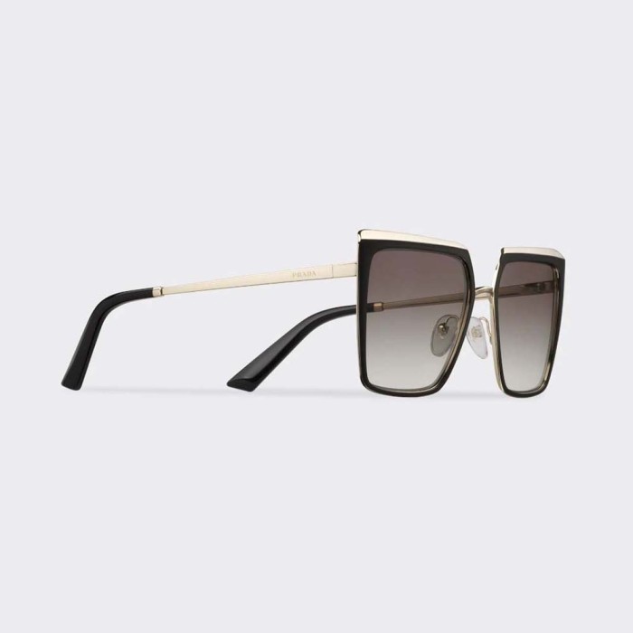 Prada Women Cinéma Sunglasses of the Iconic Prada Cinéma Collection with Sophisticated-Black