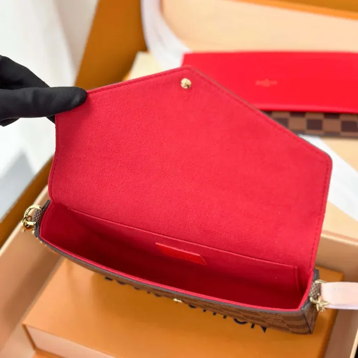 Louis Vuitton LV Women Felicie Pochette Damier Ebene Canvas N40492