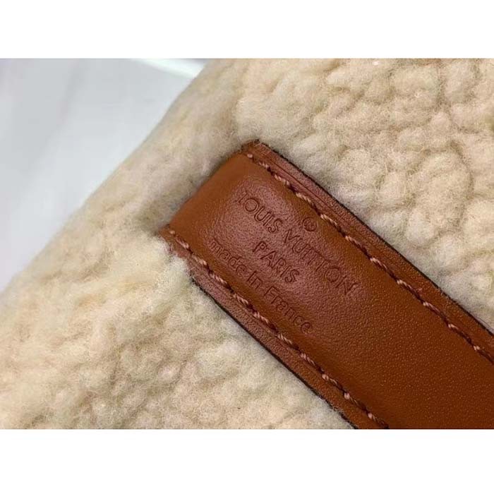 Louis Vuitton LV Women SKI Speedy Bandoulière 25 Cream/Brown Shearling Cowhide-Leather